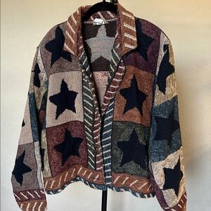 Painted Pony Stars western Celestial Tapestry Jacket size M‎
